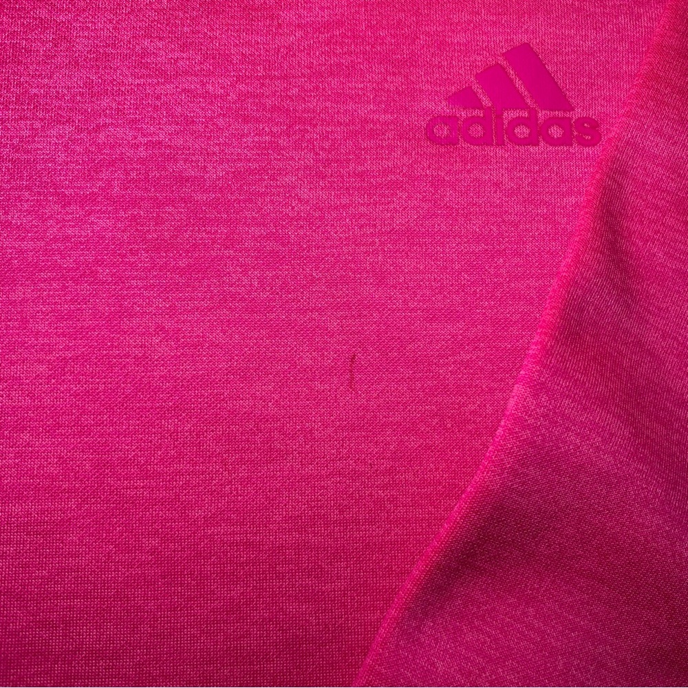 Adidas Womens Climawarm pullover hooded Pink sweatshirt size Medium - Picture 4 of 12